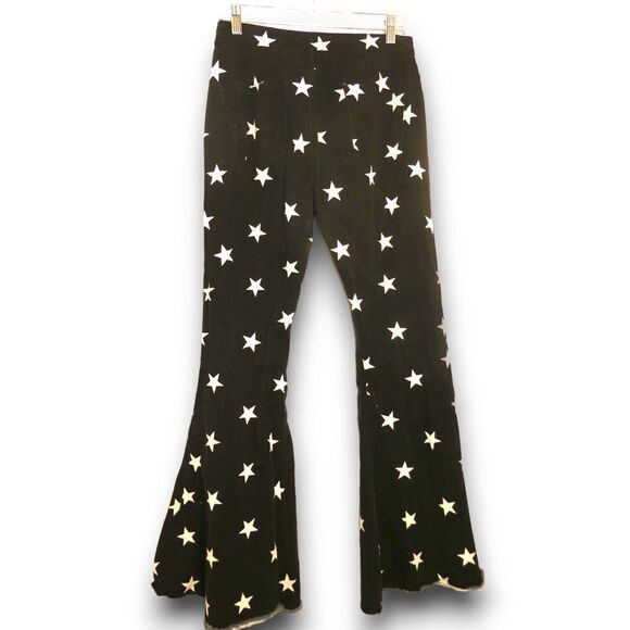 Altar'd State Women's Starry Flare Wide Leg Denim Jeans Size Large Western 70's - Picture 2 of 7